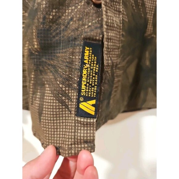 NWT Superdry Army Shirt Men's XL Green Camo Military Field Army Casual Utility - Picture 7 of 13